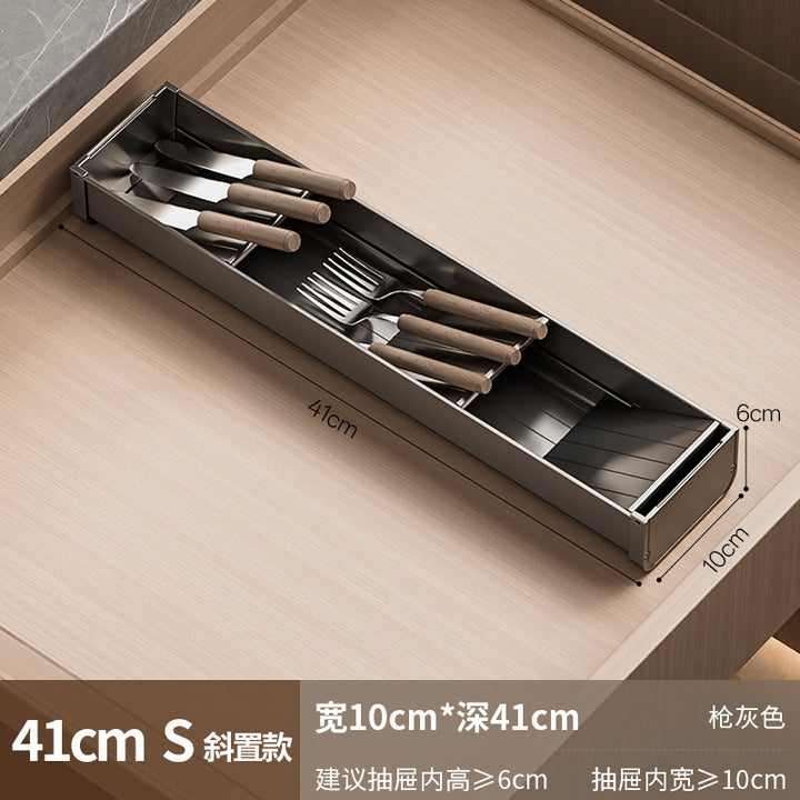 【2026专利新品】餐具收纳盒厨房碗筷子收纳盒抽屉收纳分隔分格盒