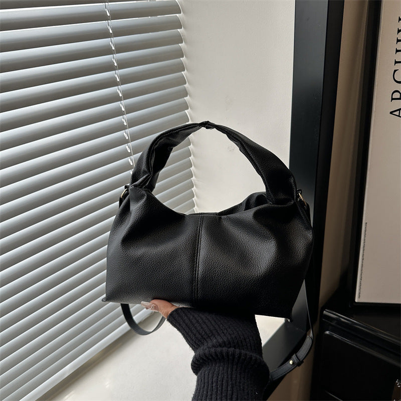 Spring Summer Retro Small Dumpling Crossbody Bag – Women's High-End Fashion Handbag