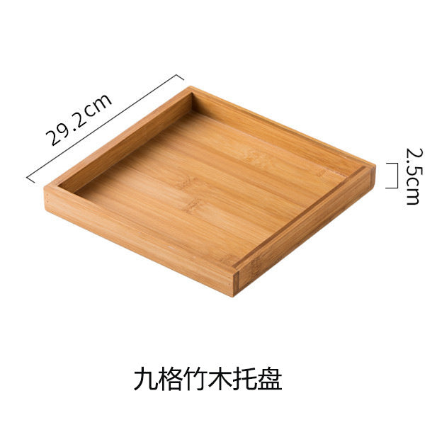 北欧陶瓷方形小吃碗拼盘家用分格盘零食盘火锅酱料碟子竹木托盘