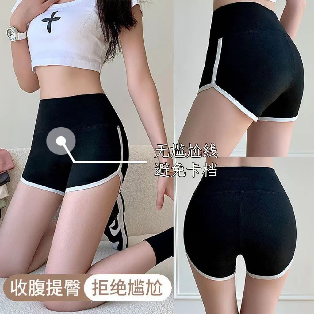 运动短裤女夏高腰三分裤安全裤瑜伽裤大码休闲裤沙滩裤打底裤女