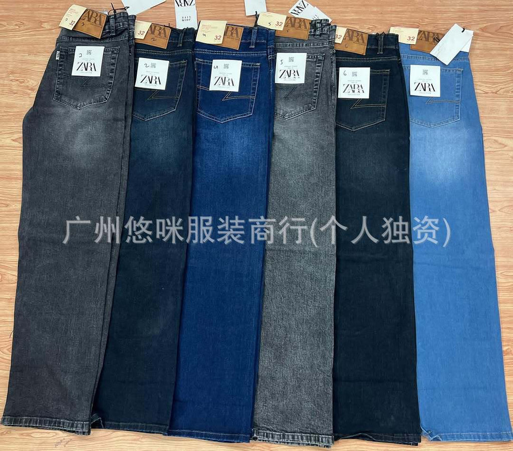 Men's jeans are available宽松男士牛仔裤现货批发直筒牛仔长裤