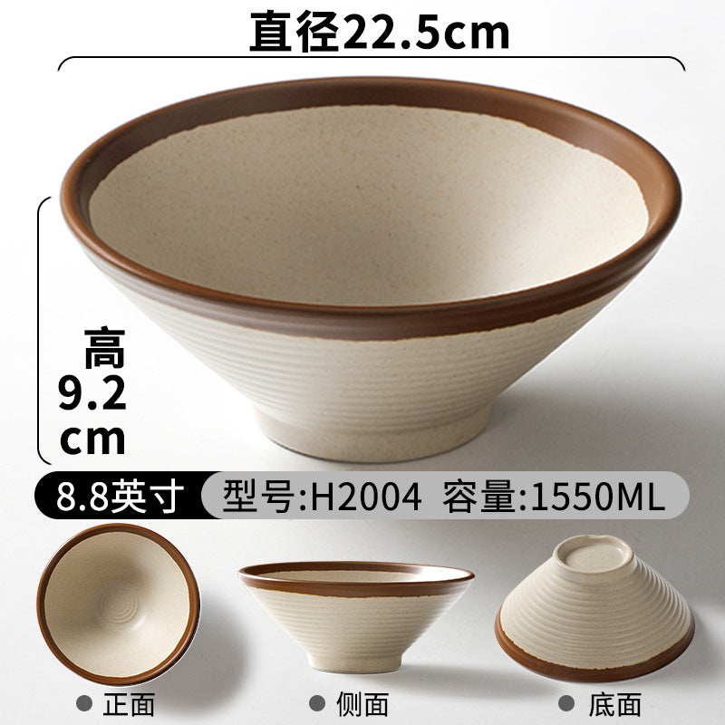 祥源美密胺创意复古餐具商用餐厅饭店火锅店盘子菜盘仿瓷塑料面碗