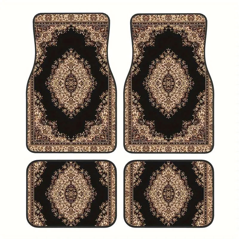 TEMUNordic Vintage Car Foot Mat Carpet Carpet 4 Piece Set Stain Resistant Floor Mat Wholesale Drop Shipping