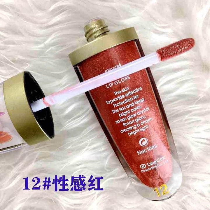 雅邦水漾动感炫亮唇彩裸妆唇蜜丰盈亮泽保湿滋润透明度好搭配口红