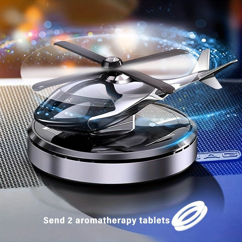 Solar Powered Airplane Car Air Freshener - Cute Dashboard Aromatherapy Ornament