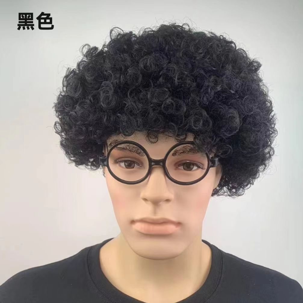 爆炸头假发搞怪小丑头套演出搞笑道具彩色假发套幼儿园表演区材料