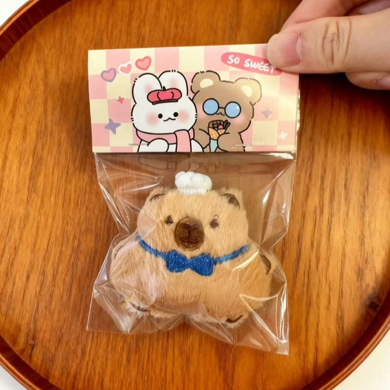 卡通毛绒挂件可爱碱水面包小玩偶包包挂饰钥匙扣服饰配件胸针配饰