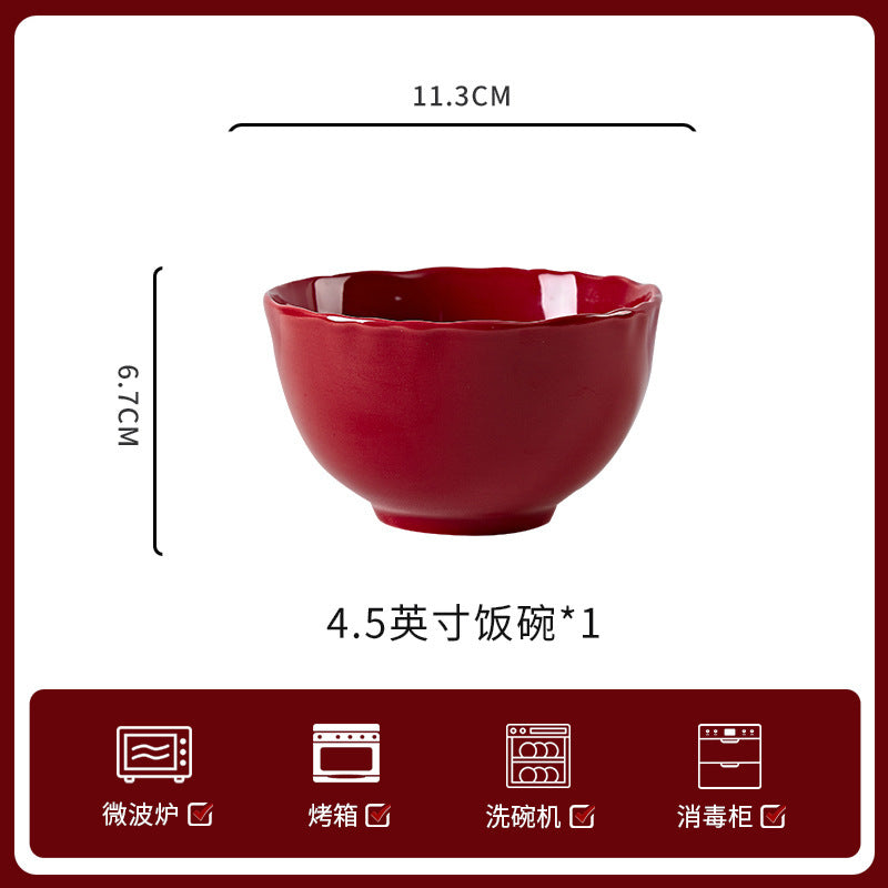 新婚礼物高级感碗碟套装饭碗家用高颜餐具乔迁新居陪嫁结婚送礼