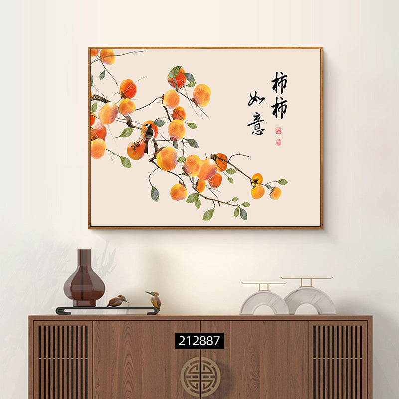 电表箱装饰画新中式餐厅配电箱信号箱遮挡挂画现代简约免打孔壁画