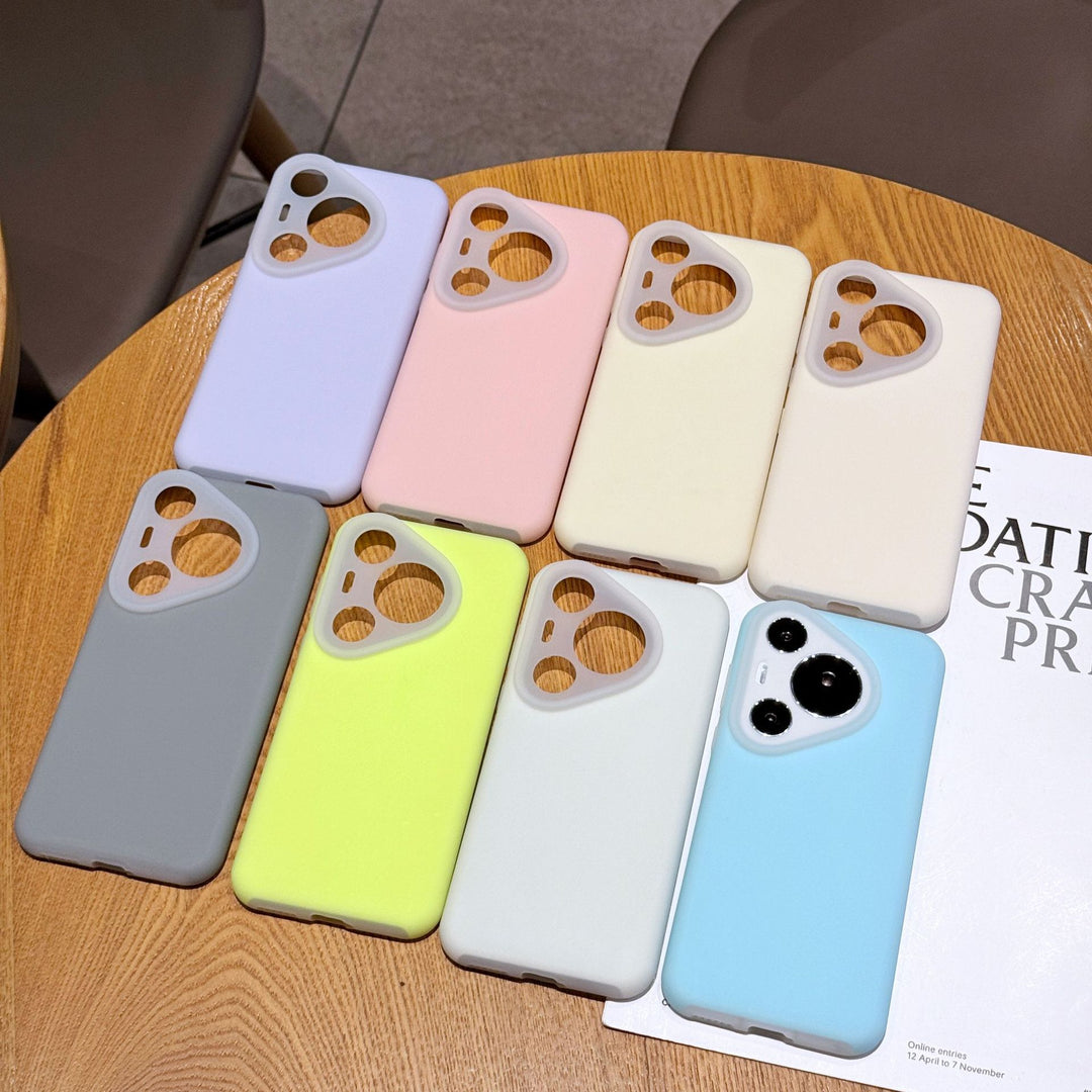 Liquid Silicone Jellyfor Huawei Pura 70 Full Coverage Phone Case Huaweimate 60 Solid Color Shockproof