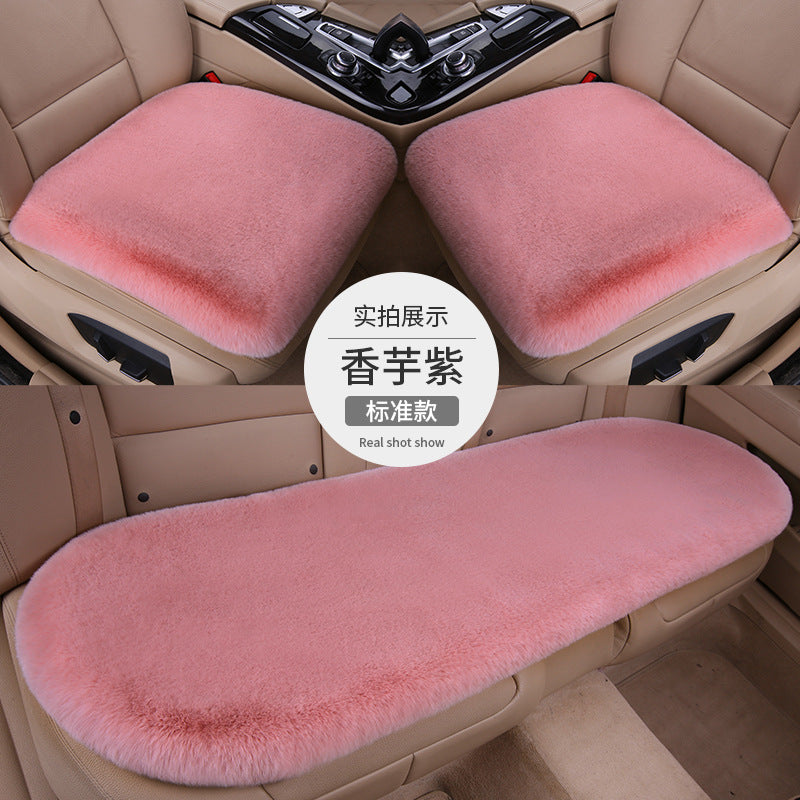 Thickened Winter __NS 99__h Car Seat Cushion – 3-Piece Backrest Short Fur Single Seat Cover