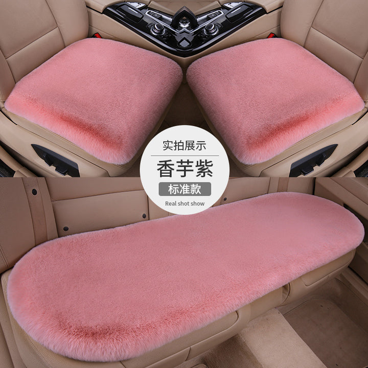 Thickened Winter __NS 99__h Car Seat Cushion – 3-Piece Backrest Short Fur Single Seat Cover