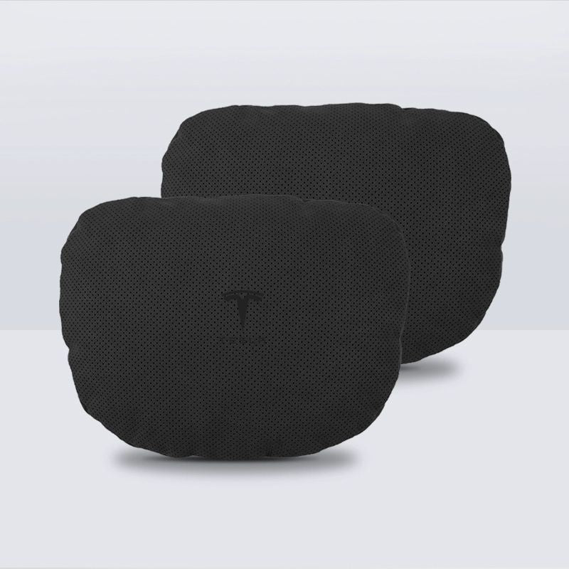 适用于特斯拉翻毛皮头枕model3/modely/model3s护颈枕头汽车用座