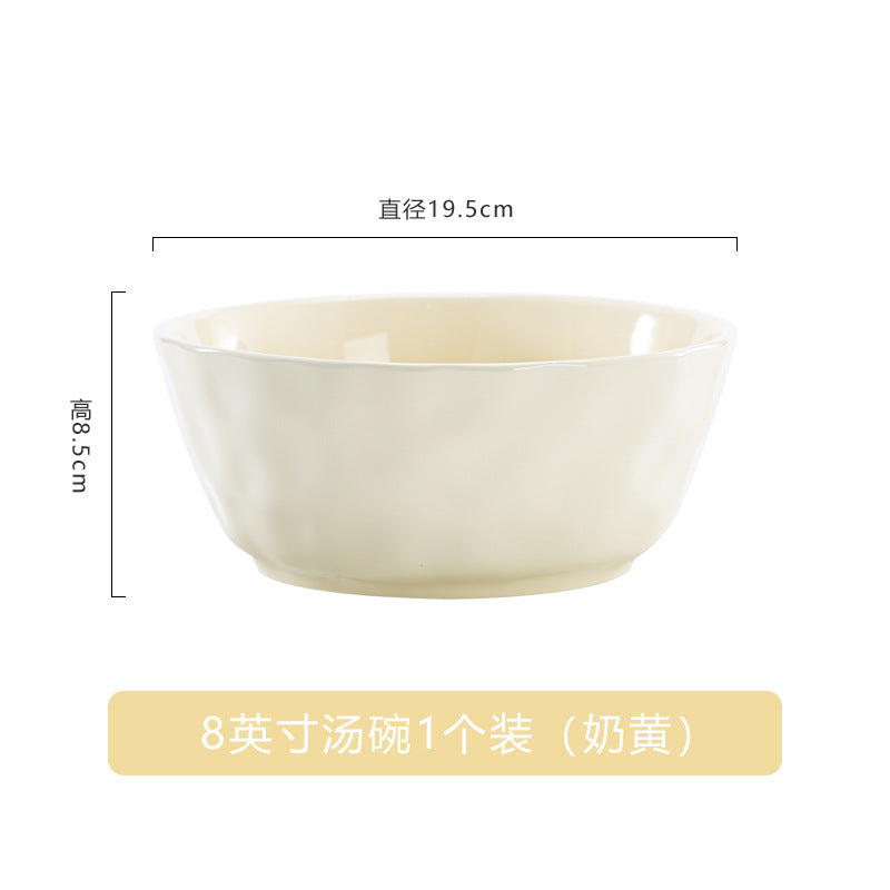 奶油风2026新款家用碗盘子筷高级感网红陶瓷碗碟套装DIY自由搭配