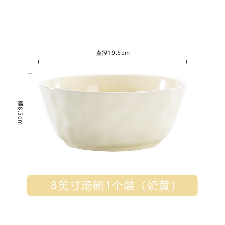 奶油风2026新款家用碗盘子筷高级感网红陶瓷碗碟套装DIY自由搭配