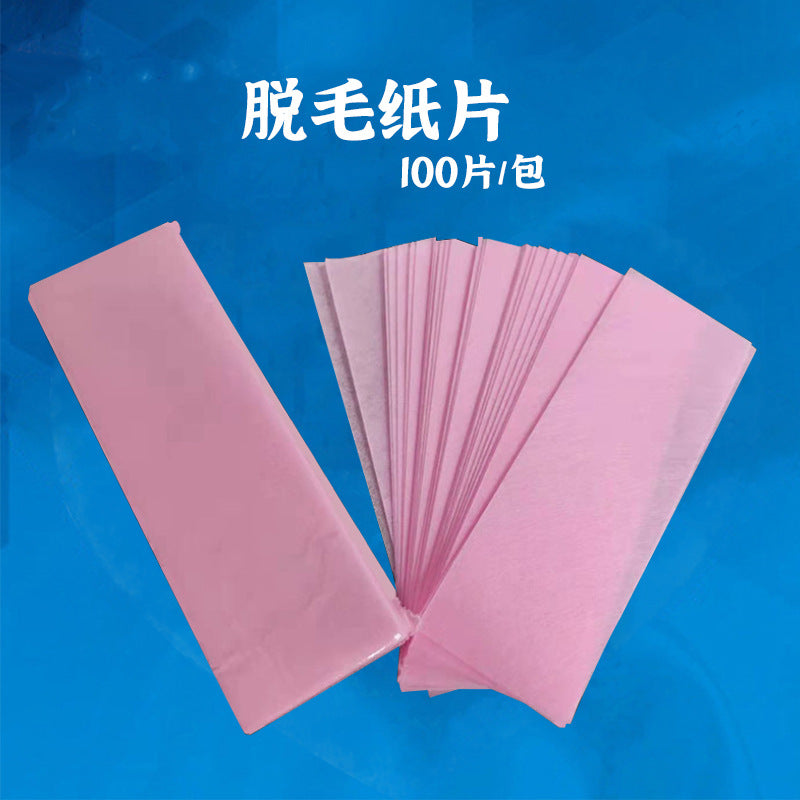 100pc Disposable Non-Woven Wax Strips – Hair Removal Wax Paper for Body & Beauty