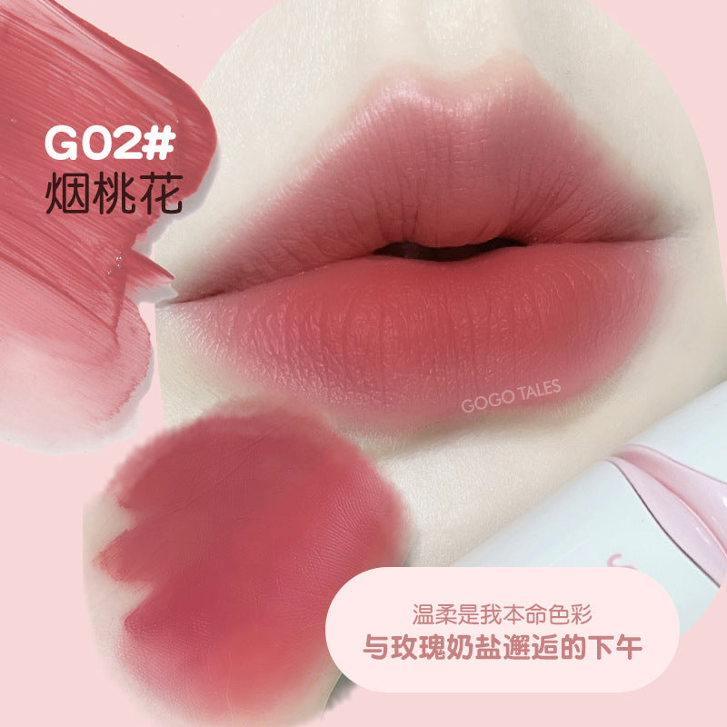 gogotales戈戈舞薄雾不沾杯唇釉水雾面唇露哑光唇彩口红学生GT556