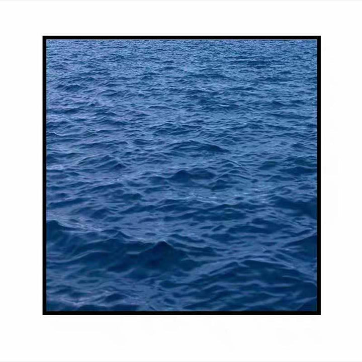 《掌心海》侘寂风海浪客厅装饰画蓝色卧室玄关平面喷绘背景墙挂画