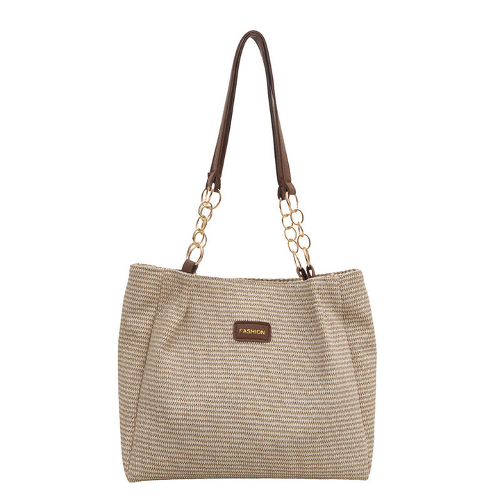 Popular Large Capacity Canvas New Women's Bag Casual Minimalist Shoulder Bag Commuter Versatile Tote Bag