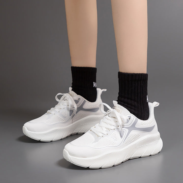 Spring New Sneakers Women Couple Versatile Thick Casual Breathable Running Shoes Small Shoesf 8829