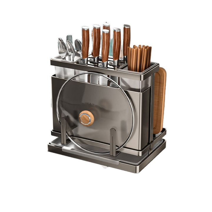 304 Stainless Steel Kitchen Knife Holder Chopsticks Shelf Knife Set Storage