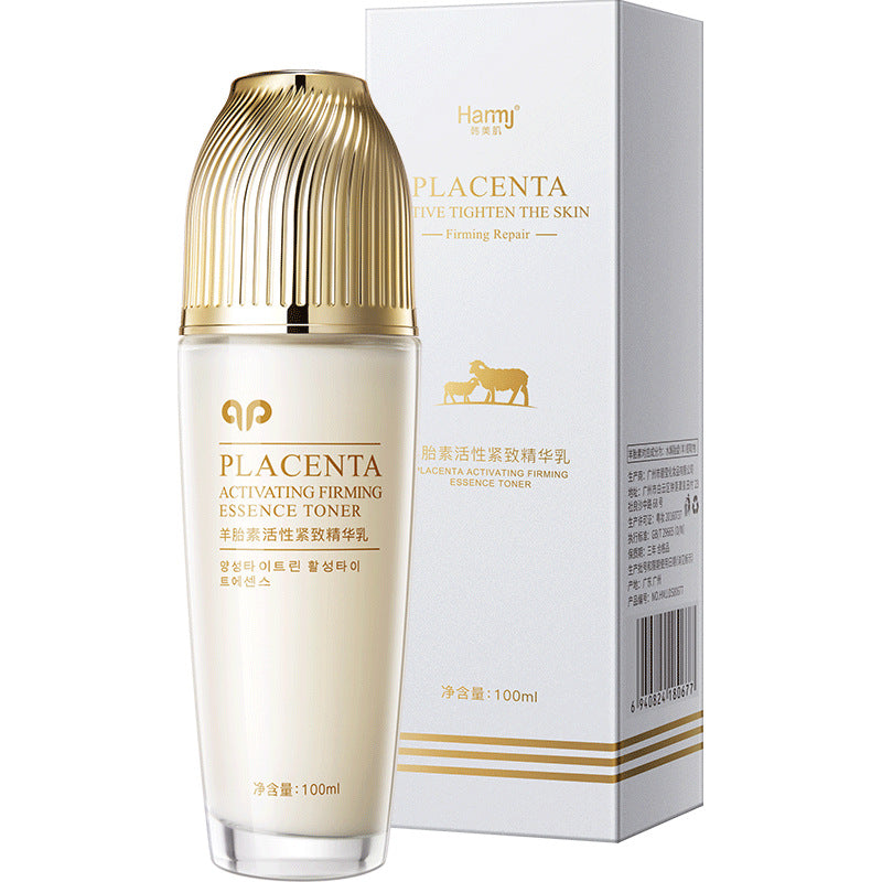 Placenta Extract Toner & Lotion Set 3-Piece Set Cosmetics Hydrating Nourishing Firming Face Cream Lotion