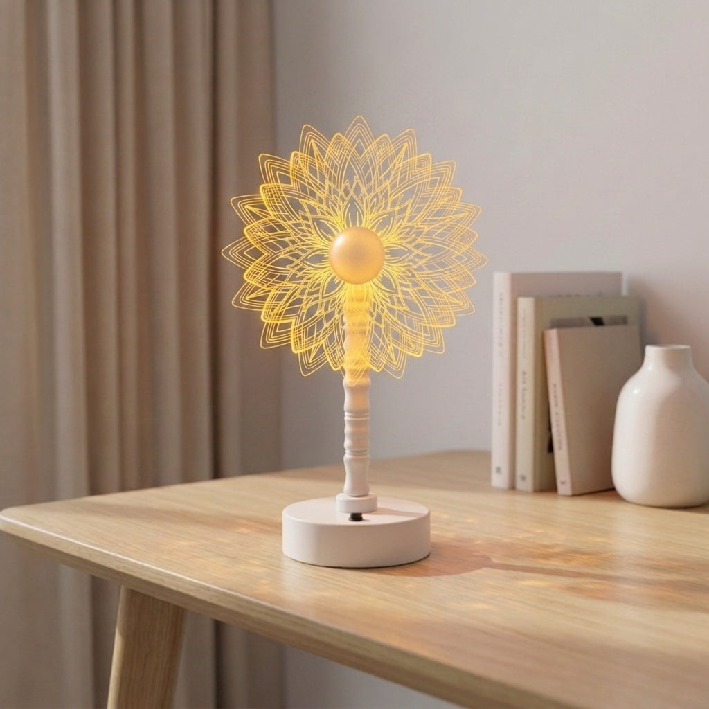 LED Acrylic Atmosphere Night Lamp – Creative Luxury Bedroom Bedside Desk Decoration Light