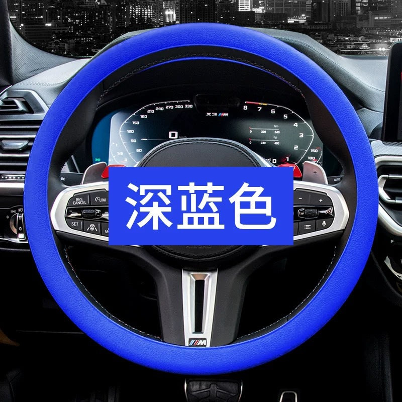 代发汽车硅胶方向盘套时尚防滑硅胶把套吸汗通用方向盘套四季通用