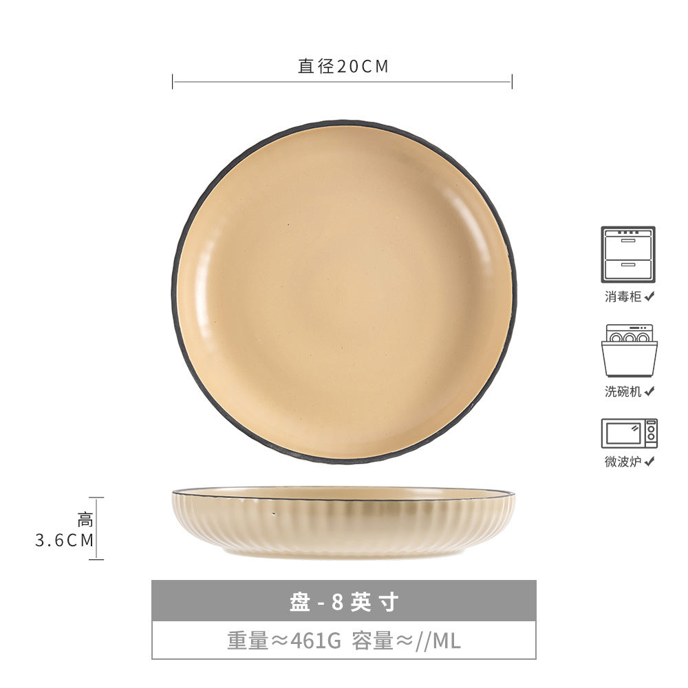 Bowl Vintage Ceramic Bowl Home Plate Tableware Bowl Plate Wholesale Export