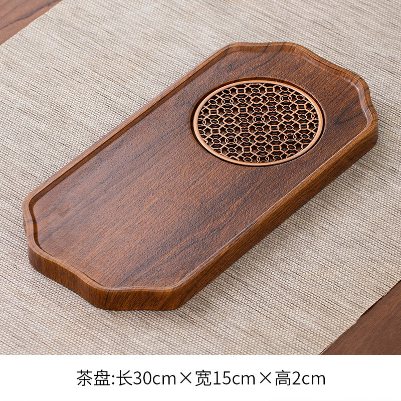 茶盘家用茶台密胺托盘小型干泡盘简约日式轻奢沥水储盘茶海套装