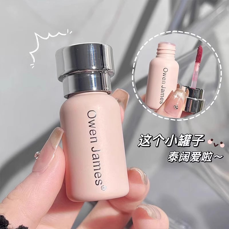 流行新粉雾唇霜低饱和显白灰粉色韩系女高唇釉口红沾杯黑黄皮彩妆