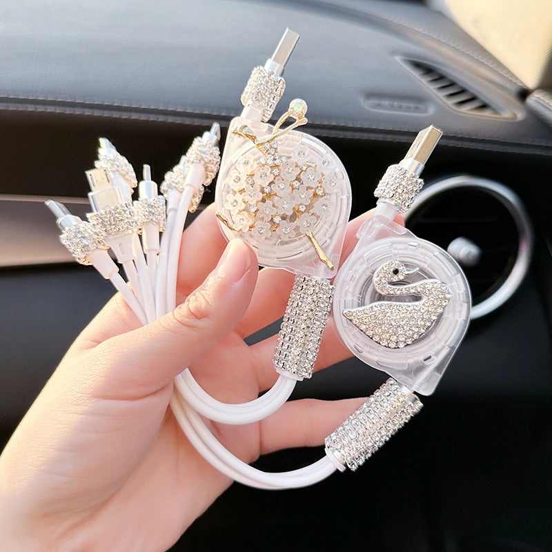 Car Mount Charger Light Luxury Car Phone Cable