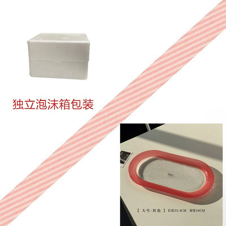 ins风创意彩色玻璃椭圆盘子高颜值多巴胺餐盘装饰盘甜品托盘果盘