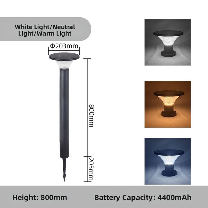 Outdoor LED solar lawn lights for residential communities