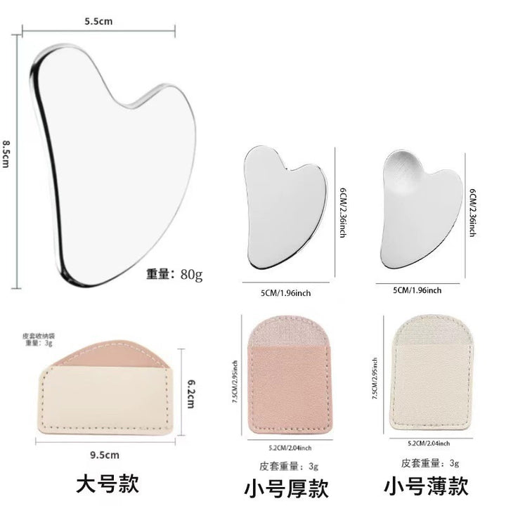 工厂直销不锈钢刮痧板心形刮痧板手部脸部刮痧按摩美妆美容工具