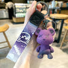 网红星空小熊钥匙扣汽车钥匙扣学生书包挂件男女包包挂饰汽车钥匙