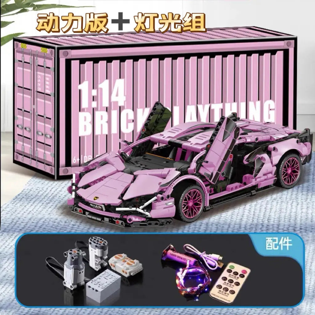 Apollo Sports Car Building Blocks Set – High-Difficulty Drift Racing Car Model Assembly Toy