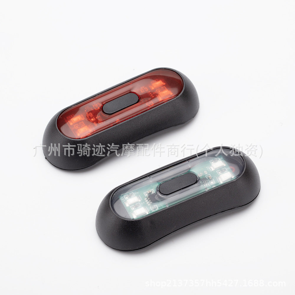 摩托车警示灯 LED头盔骑行安全信号灯 自行车尾灯夏季头盔尾灯