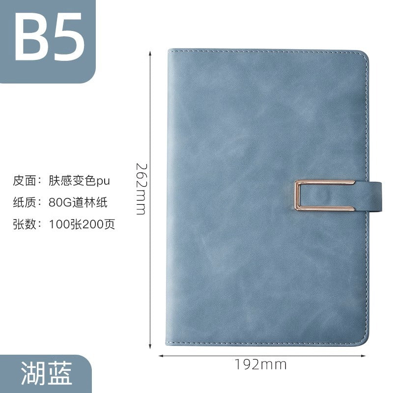 笔记本定制logo带扣学习办公商务文具本子会议记录本订制记事本子