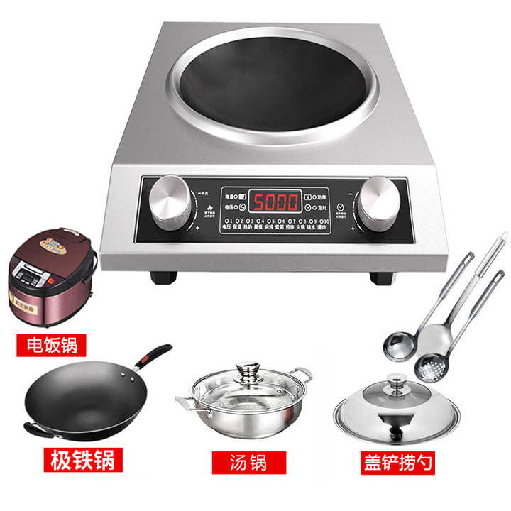半 球凹面电磁炉5000W大功率家用新款凹灶电池炉厂家3500W猛火灶