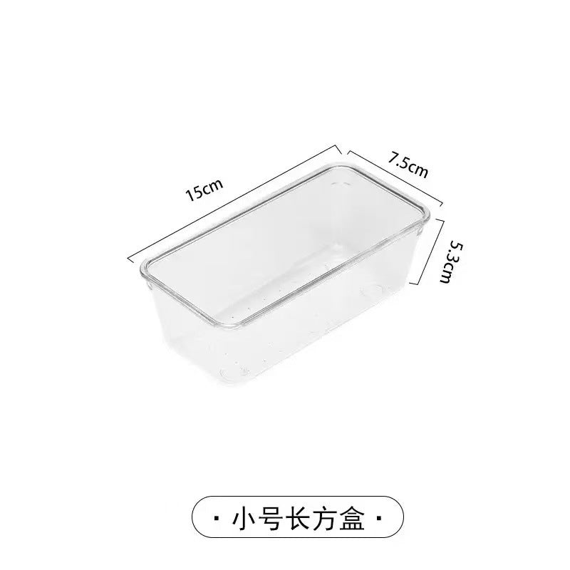 简约透色抽屉收纳盒跨境分隔家用杂物收纳整理桌面置物多功能塑料