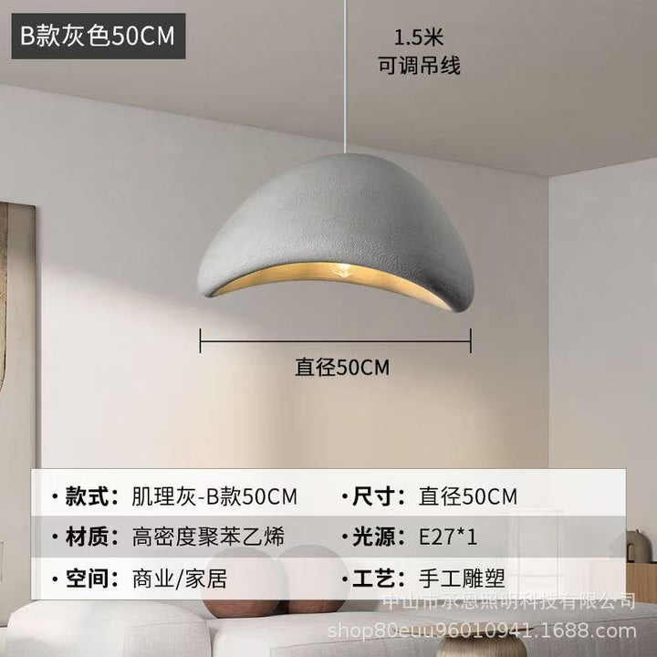 跨境设计师侘寂风吊灯奶油风服装店样板间民宿餐厅酒店挑空别墅灯