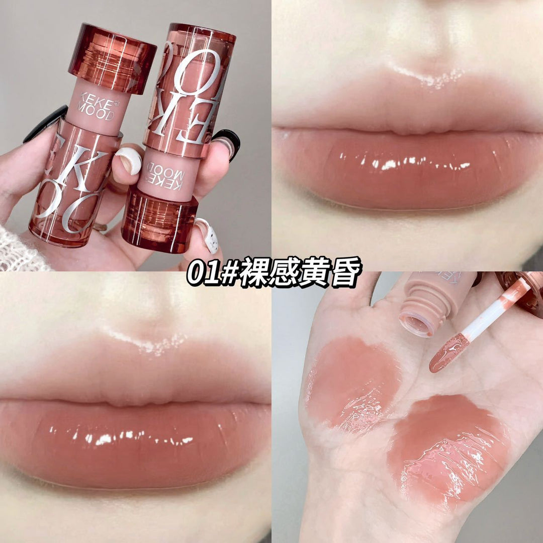 kekemood波塔唇蜜水光纯欲嘟嘟唇伪素颜裸色系平价学生女口红显白
