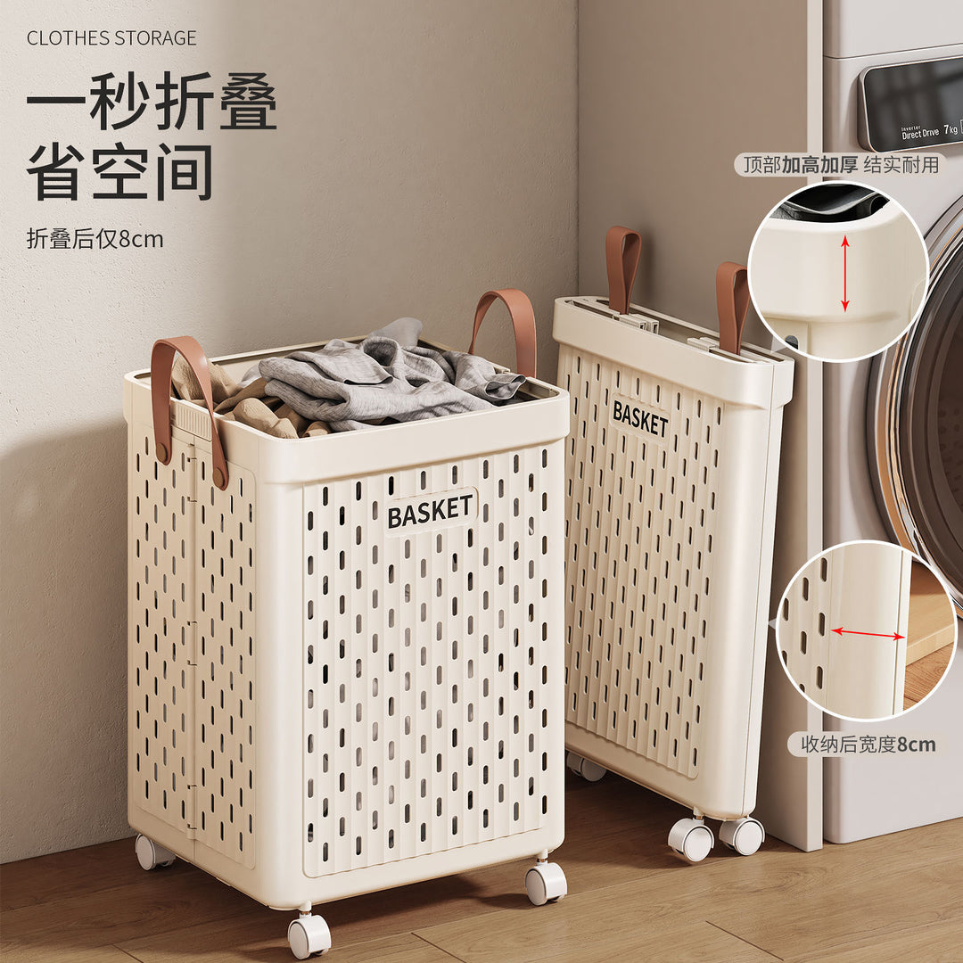 Large Capacity Foldable Laundry Basket – Collapsible Clothes Hamper for Bathroom