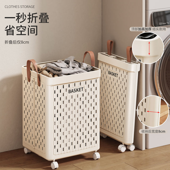 Large Capacity Foldable Laundry Basket – Collapsible Clothes Hamper for Bathroom