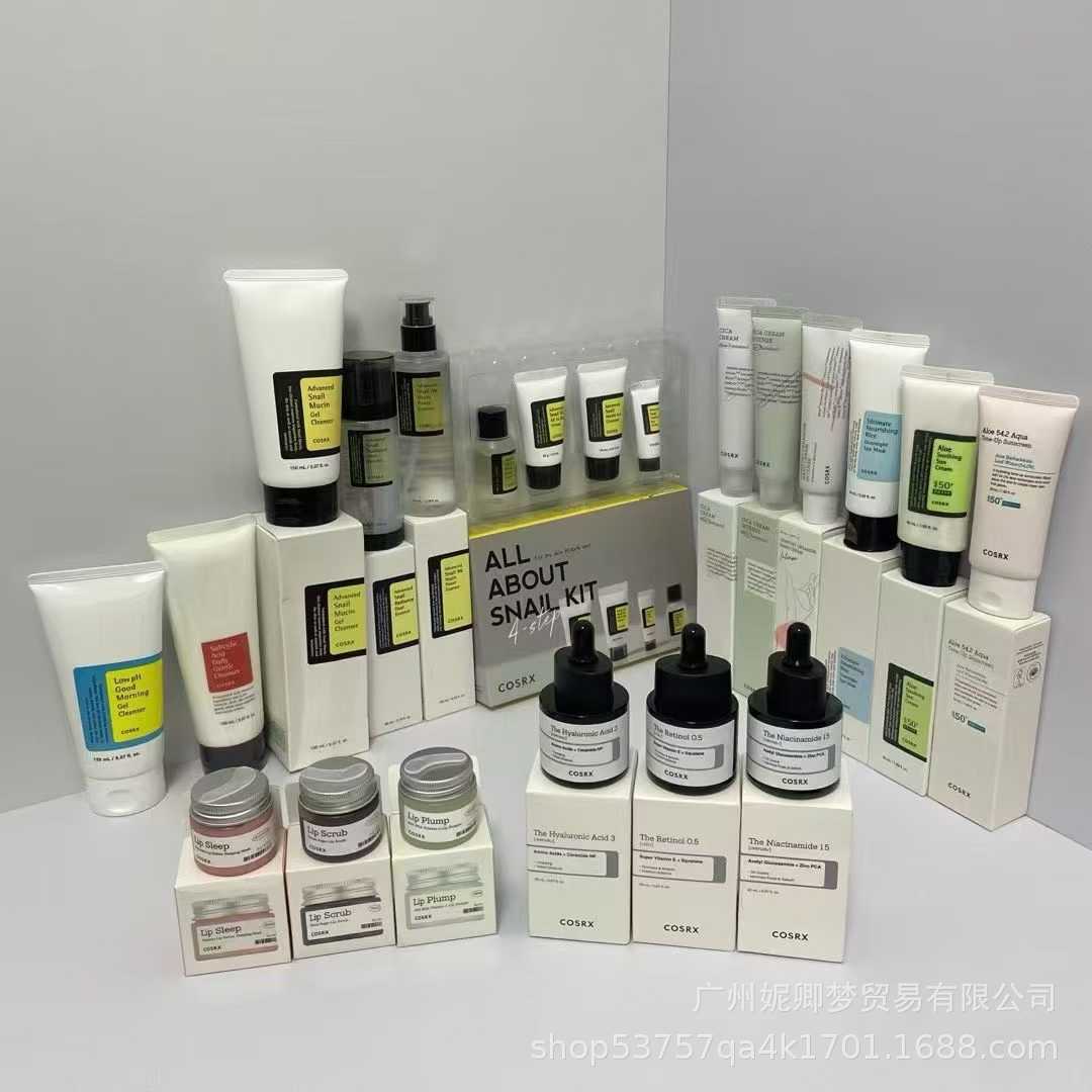 跨境供应COSRX蜗牛精华液洗面奶面霜眼霜爽肤水补水润肤保湿批发