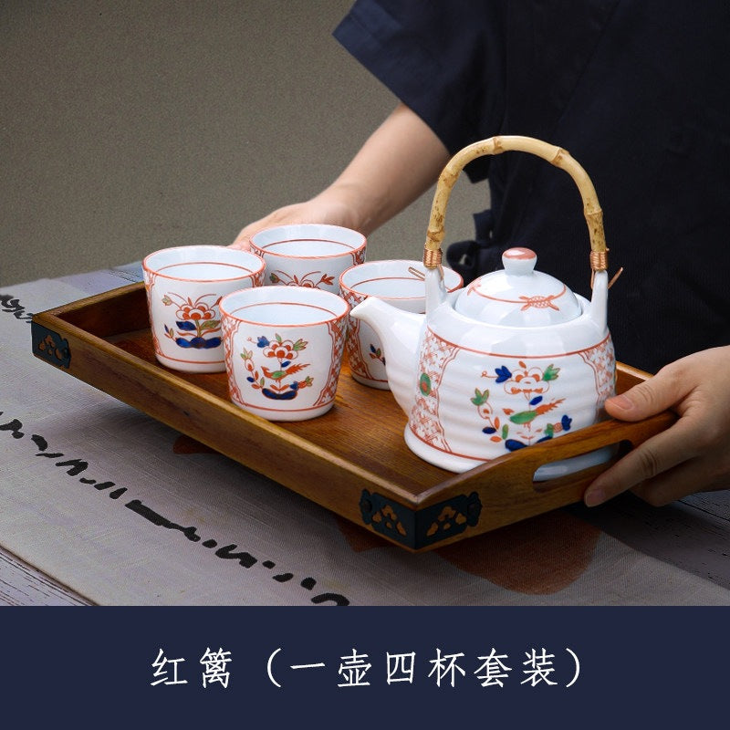 三分烧日式青花瓷水杯汤吞杯陶瓷复古功夫品茗杯单杯家用茶杯饮具