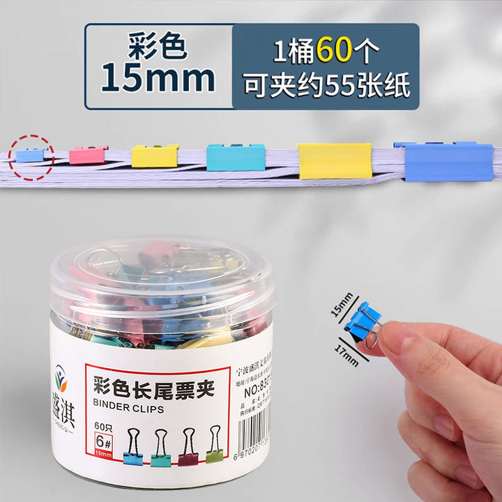 Large Colorful Binder Clips Pack – Ticket File Paper Clips for Office Use