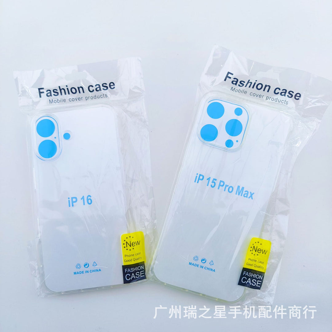 For iPhone 17 Phone Case 4-Corner Airbag ShockproofiPhone16 promax Clear Protective Case TPUSoft Case