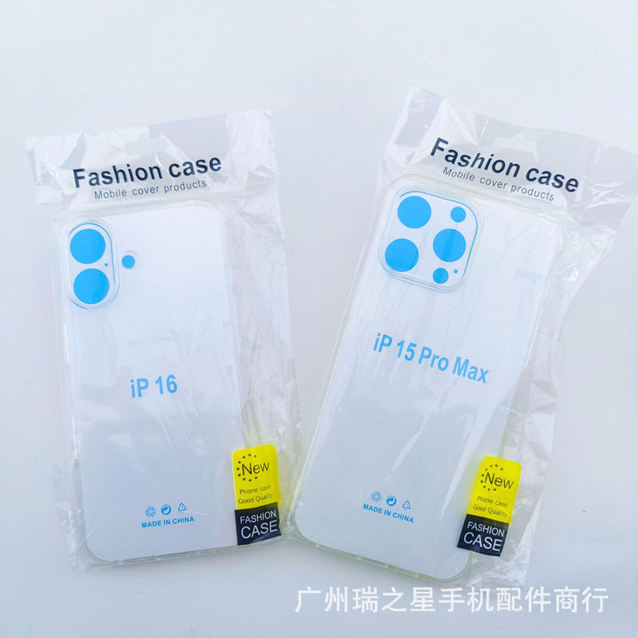 For iPhone 17 Phone Case 4-Corner Airbag ShockproofiPhone16 promax Clear Protective Case TPUSoft Case